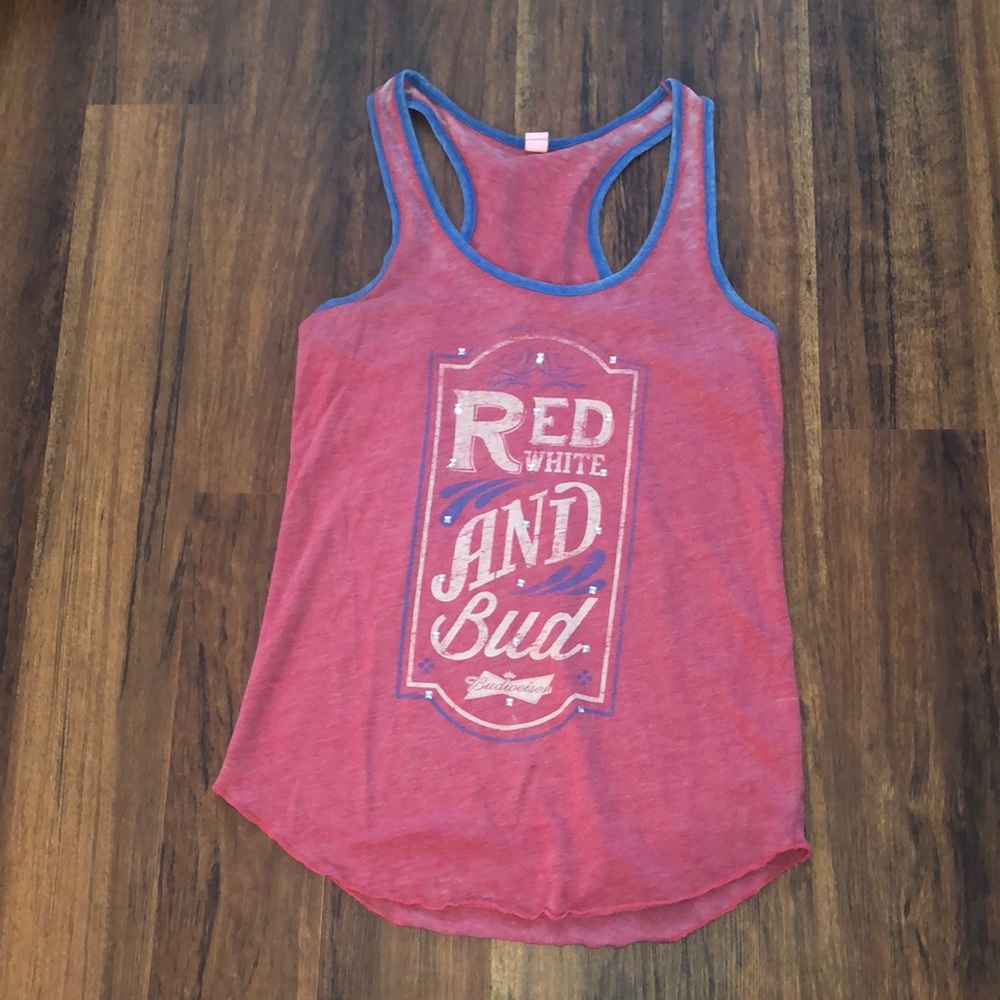 Red white and bud tank